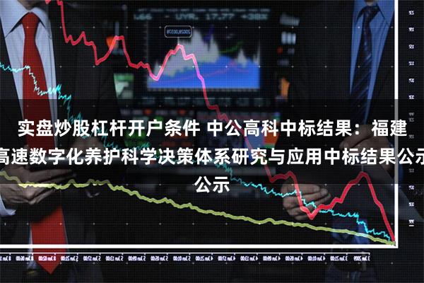 实盘炒股杠杆开户条件 中公高科中标结果：福建高速数字化养护科学决策体系研究与应用中标结果公示